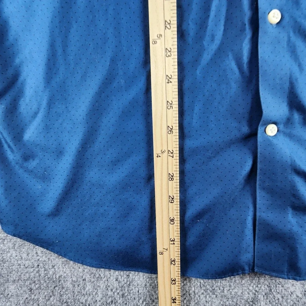 Banana Republic Camden Fit Non-Iron‎ Dress Shirt Mens XL Blue Micro Dot Cotton